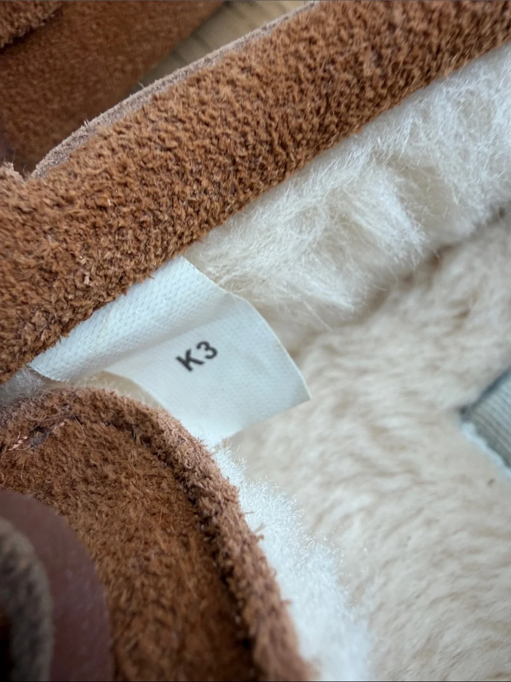 Crewcuts Brown Suede Faux-Fur Lined Moccasin Slippers Kids Size 3